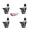Service Caster 3'' Semi Steel Swivel 1-7/8'' Expanding Stem Caster Set with Brake, 4PK SCC-EX20S314-SSS-PLB-178-4 - alternate 2